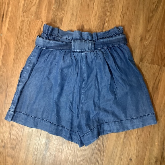 *NWT* Tencel Chambray Paperbag Waist Shorts - Picture 4 of 6